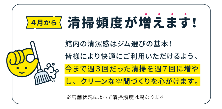 チョコザップ清掃回数